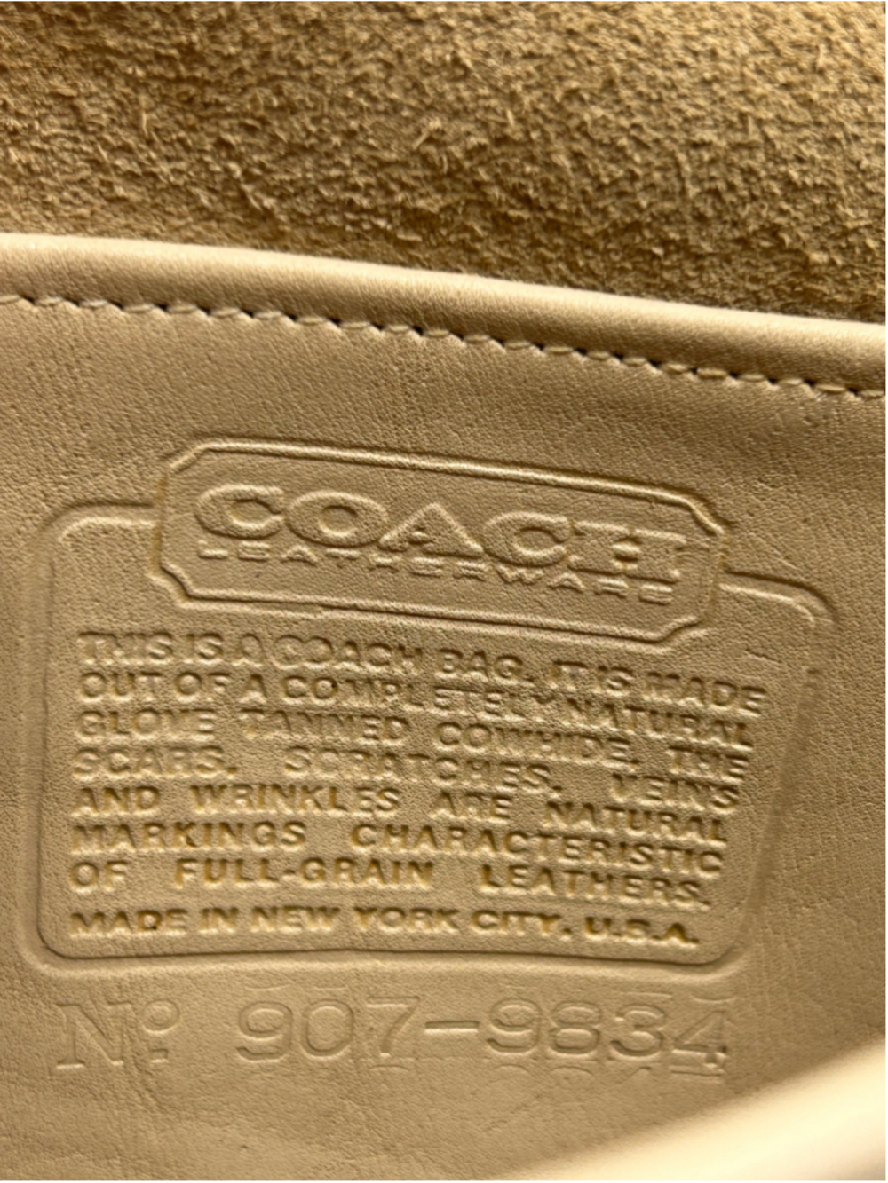 Vintage Coach Watson 9981 Bone Leather Crossbody Bag USA 90s - Picture 8 of 12